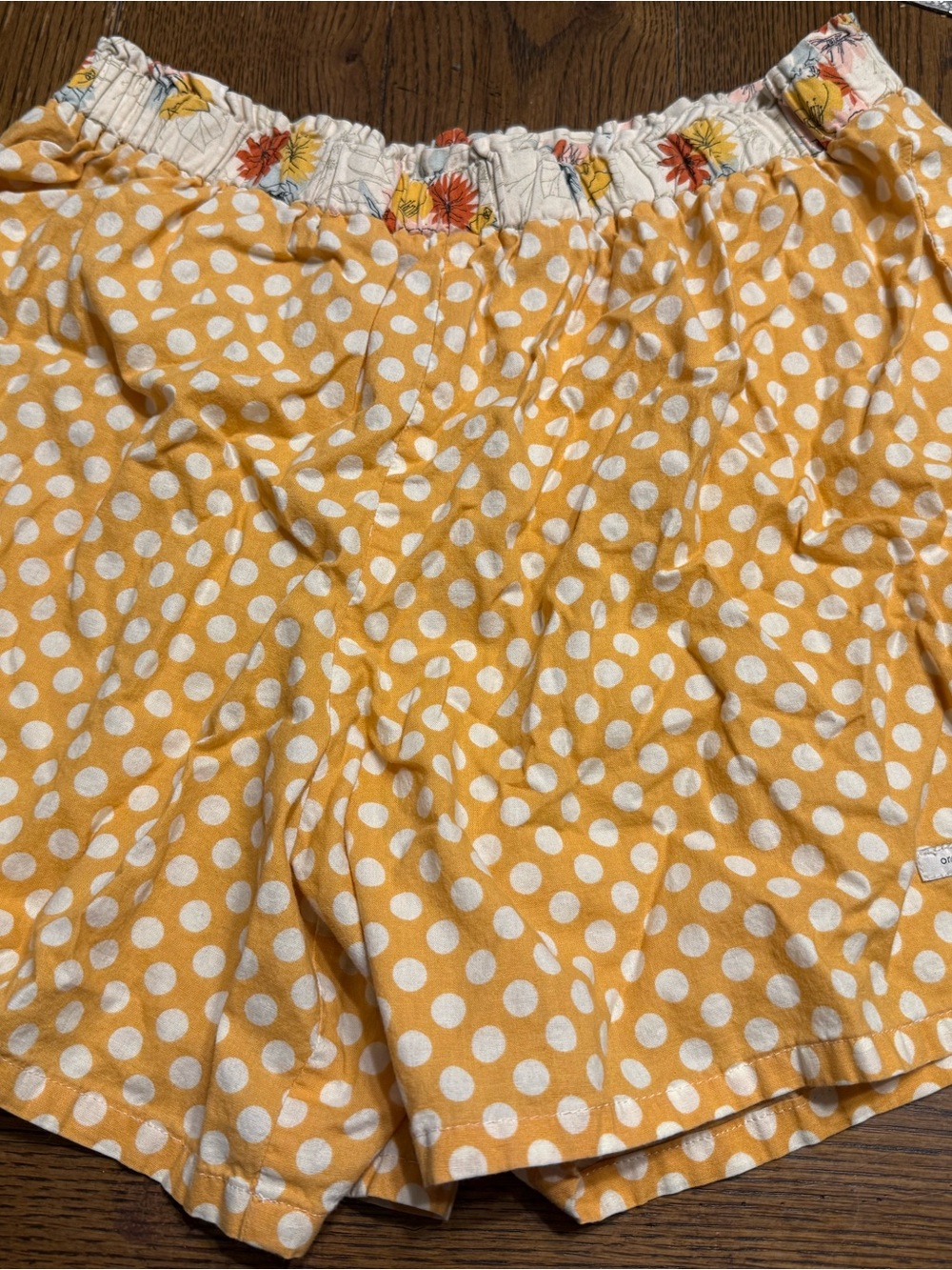 Yellow Polka Dot Women's shorts - Casual Flare RETRO one of a kind